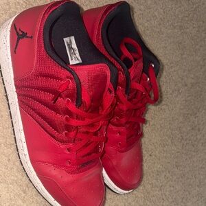 Jordan Men's Red and Black Sneakers
